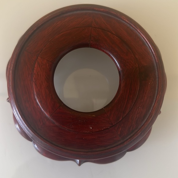 Vintage Chinese Solid Rosewood Round Display Stand - Picture 3 of 6